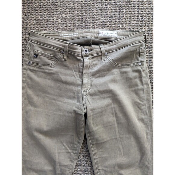 AG Adriano Goldschmied The Abbey Ankle Petite Jeans Women 29p Olive Pre Owned - Picture 2 of 8